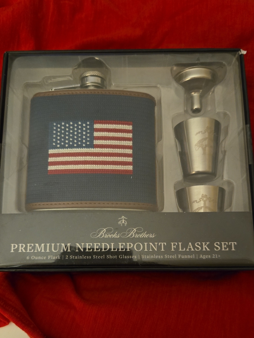 Flask Set USA Flag